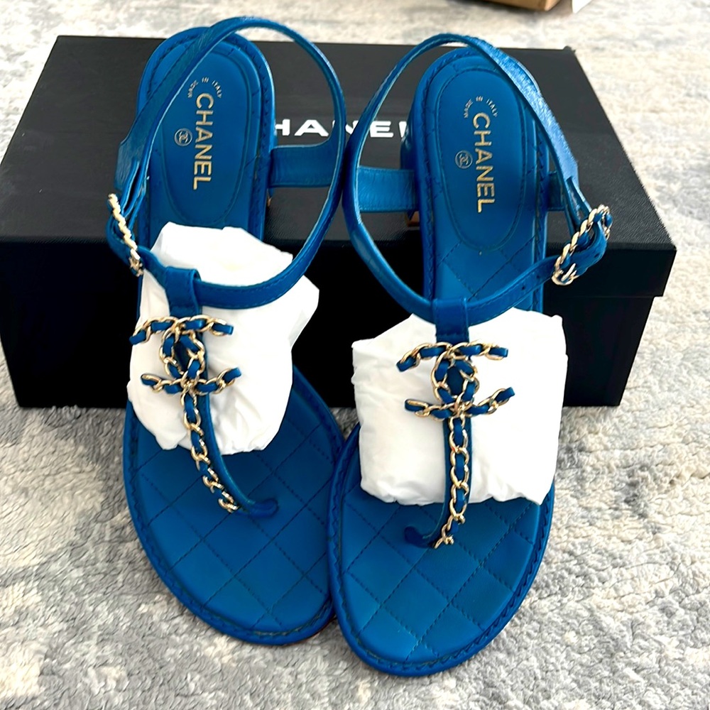 Chanel goatskin sandals